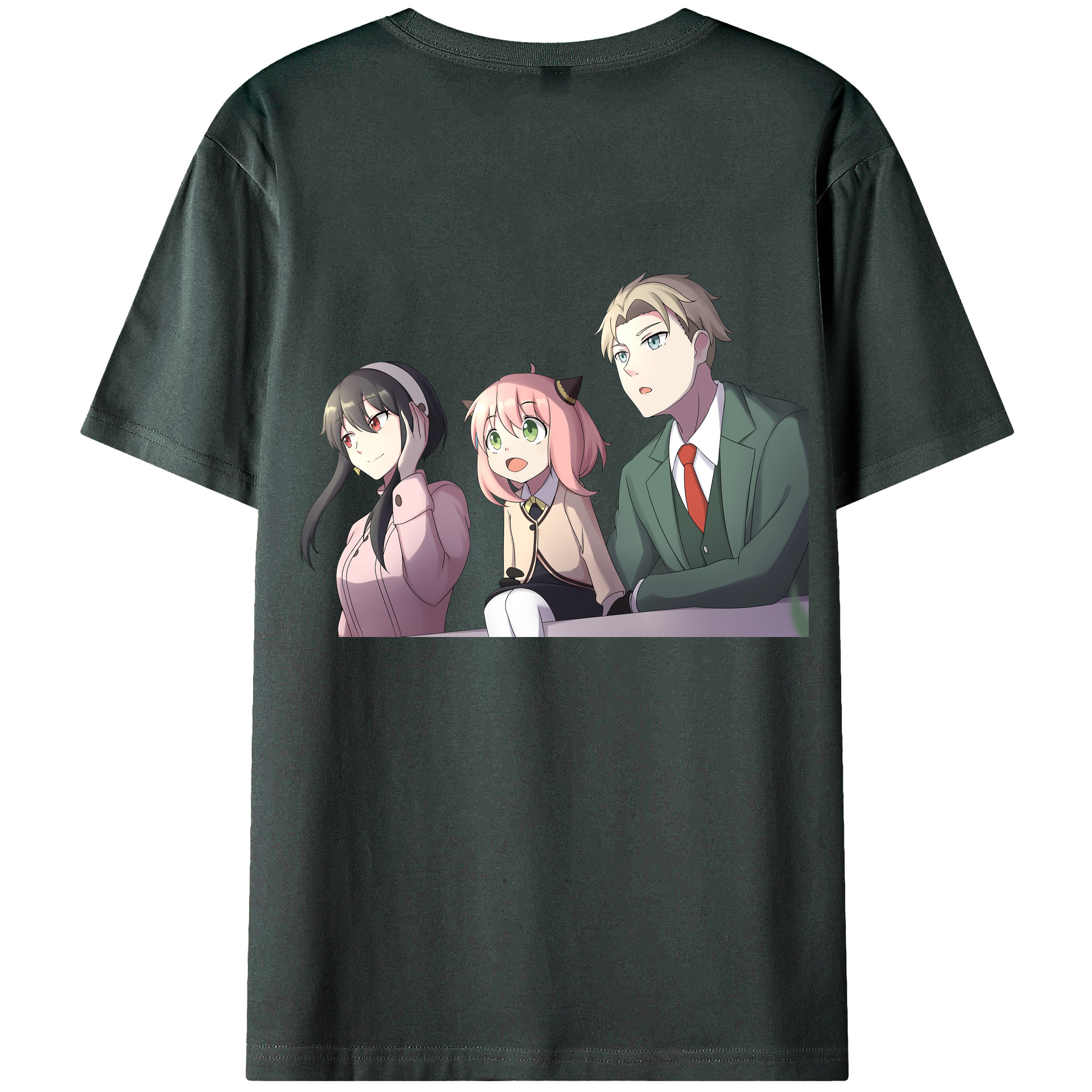 （画像用） SPY×FAMILY间谍家家酒 綿100％ メンズ半袖Tシャツ（バックプリント） 通気性
